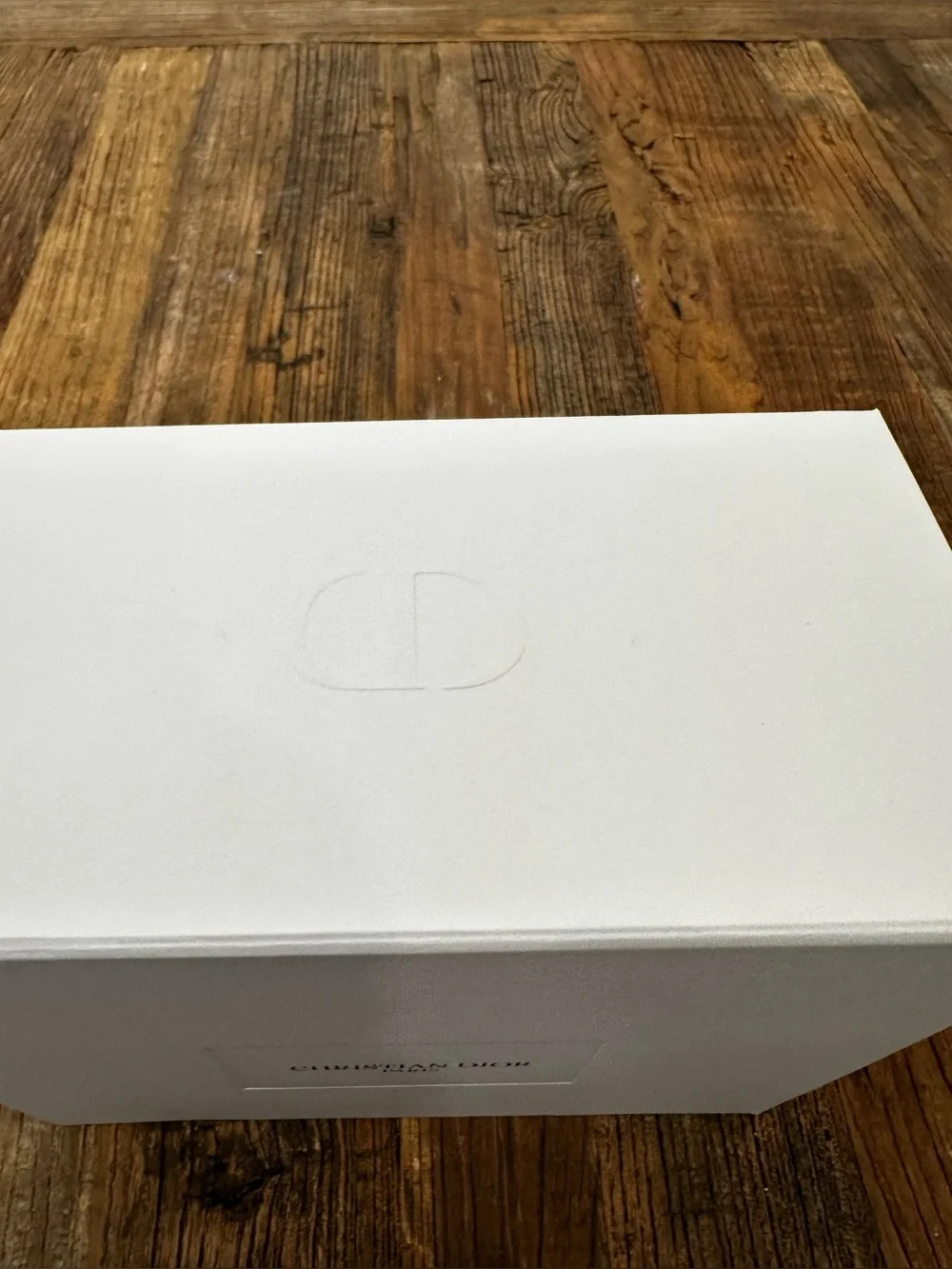 Dior White Branded Gift Box with Black Logo